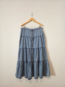 Denim Tiered Maxi Skirt (12)