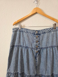 Denim Tiered Maxi Skirt (12)