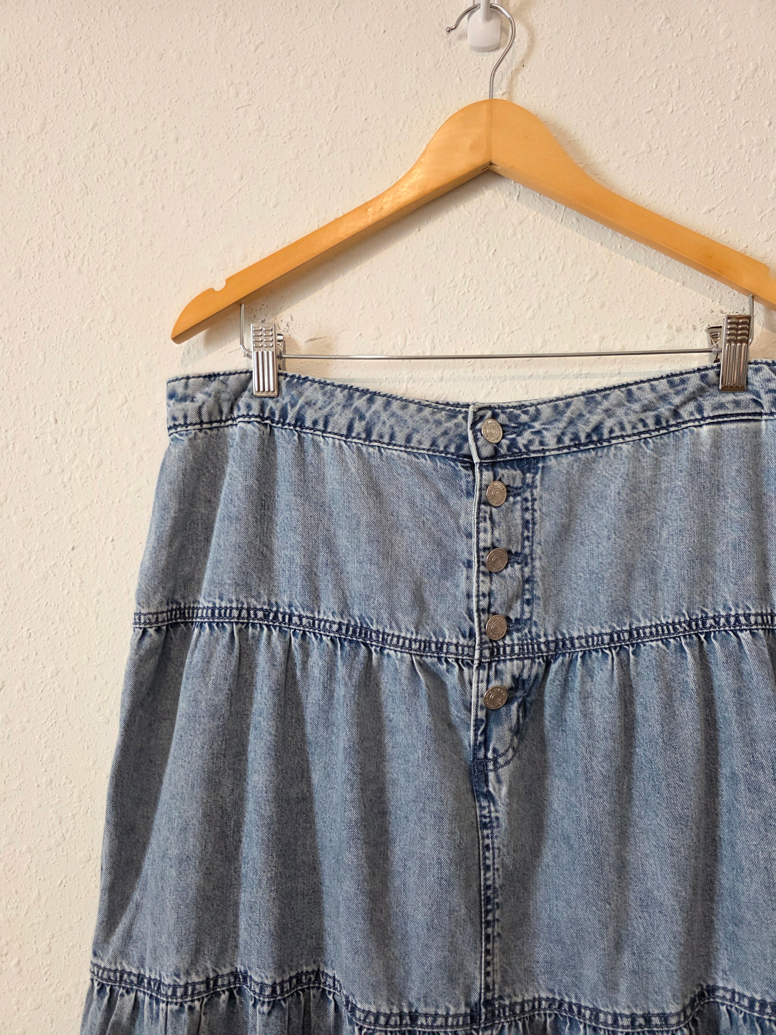 Denim Tiered Maxi Skirt (12)