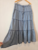Denim Tiered Maxi Skirt (12)