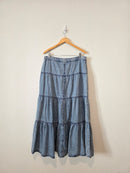 Denim Tiered Maxi Skirt (12)