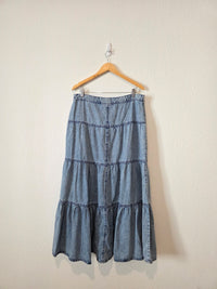 Denim Tiered Maxi Skirt (12)