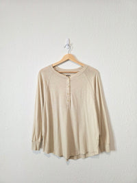 Madewell Oversized Henley Tee (XXS-S)