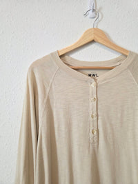 Madewell Oversized Henley Tee (XXS-S)