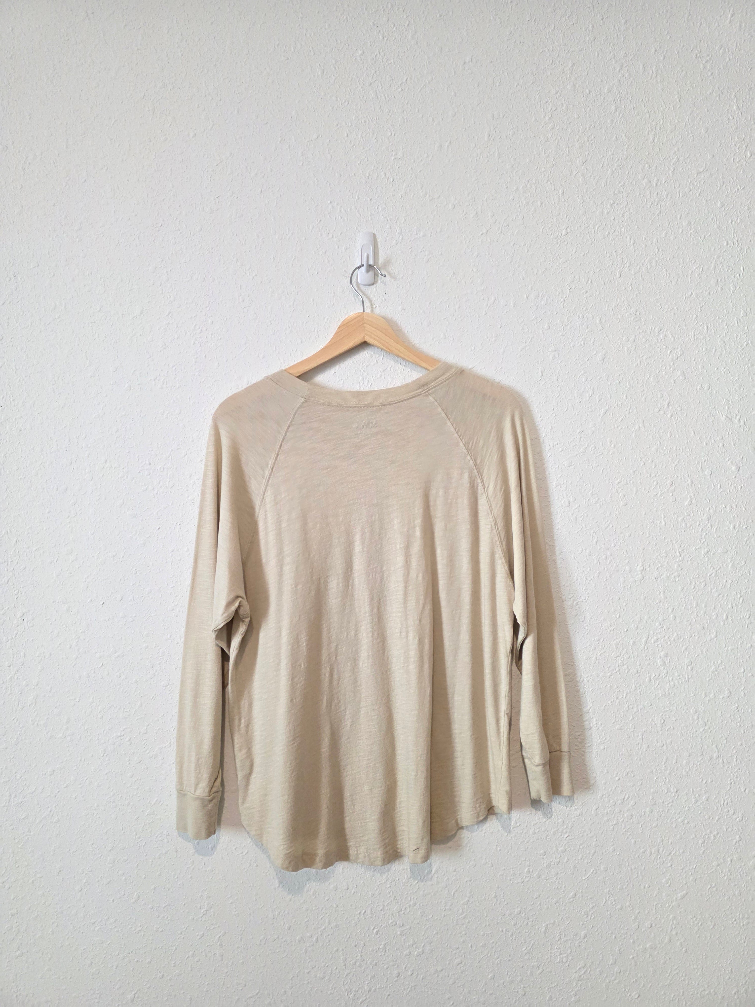 Madewell Oversized Henley Tee (XXS-S)