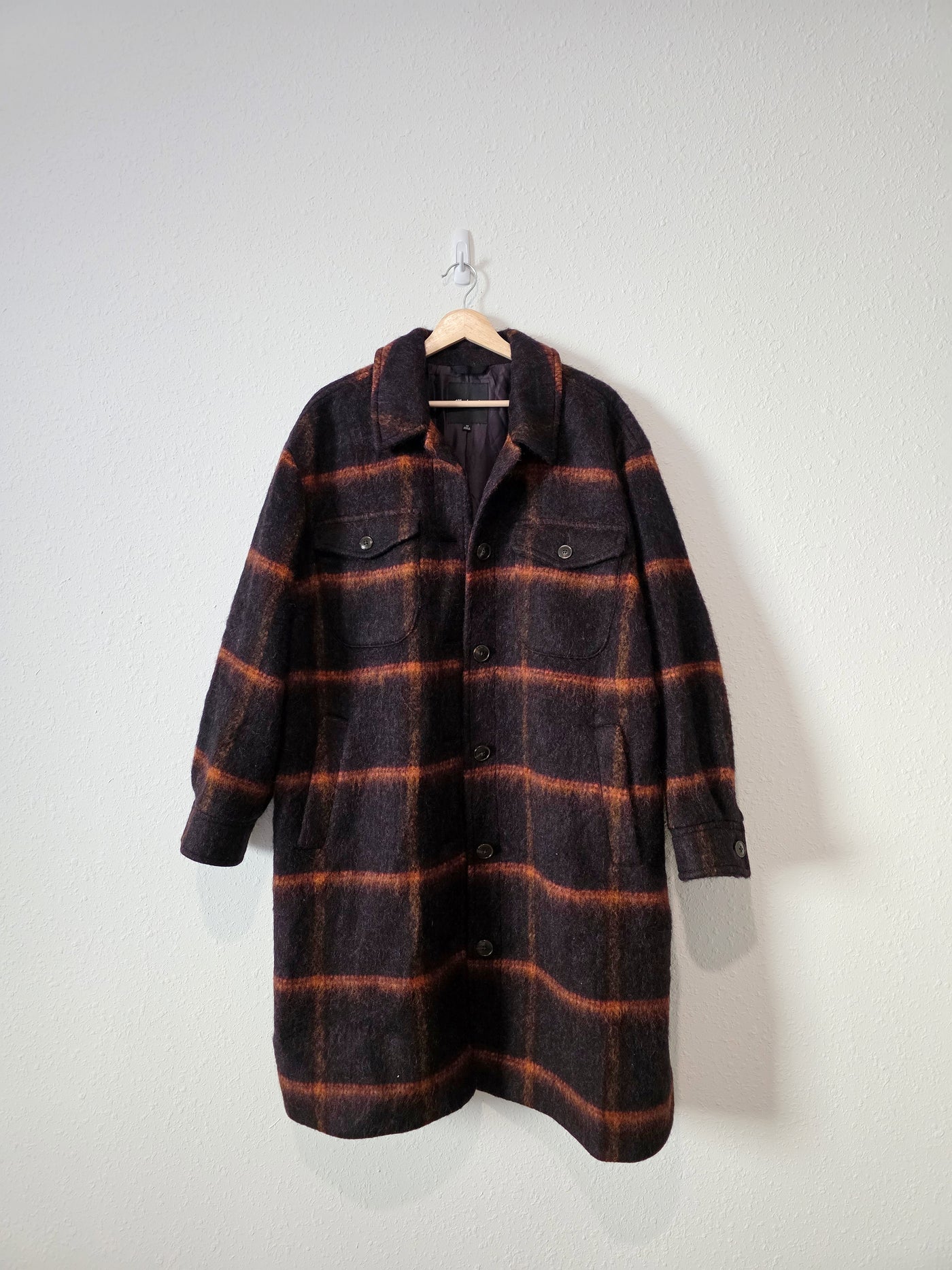 Madewell Plaid Long Shirt Jacket (2X)