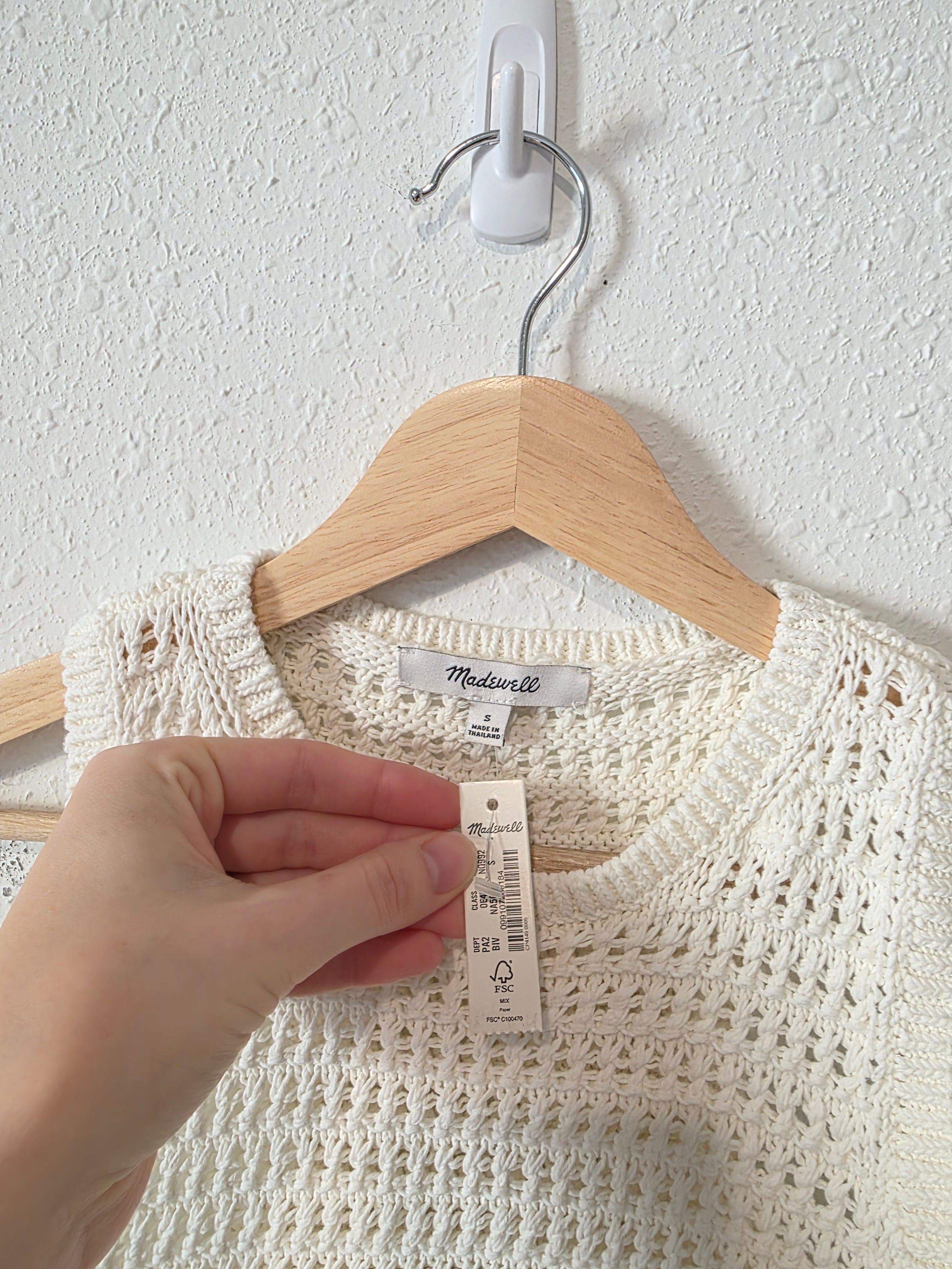 NEW Madewell Crochet Knit Tank (S)