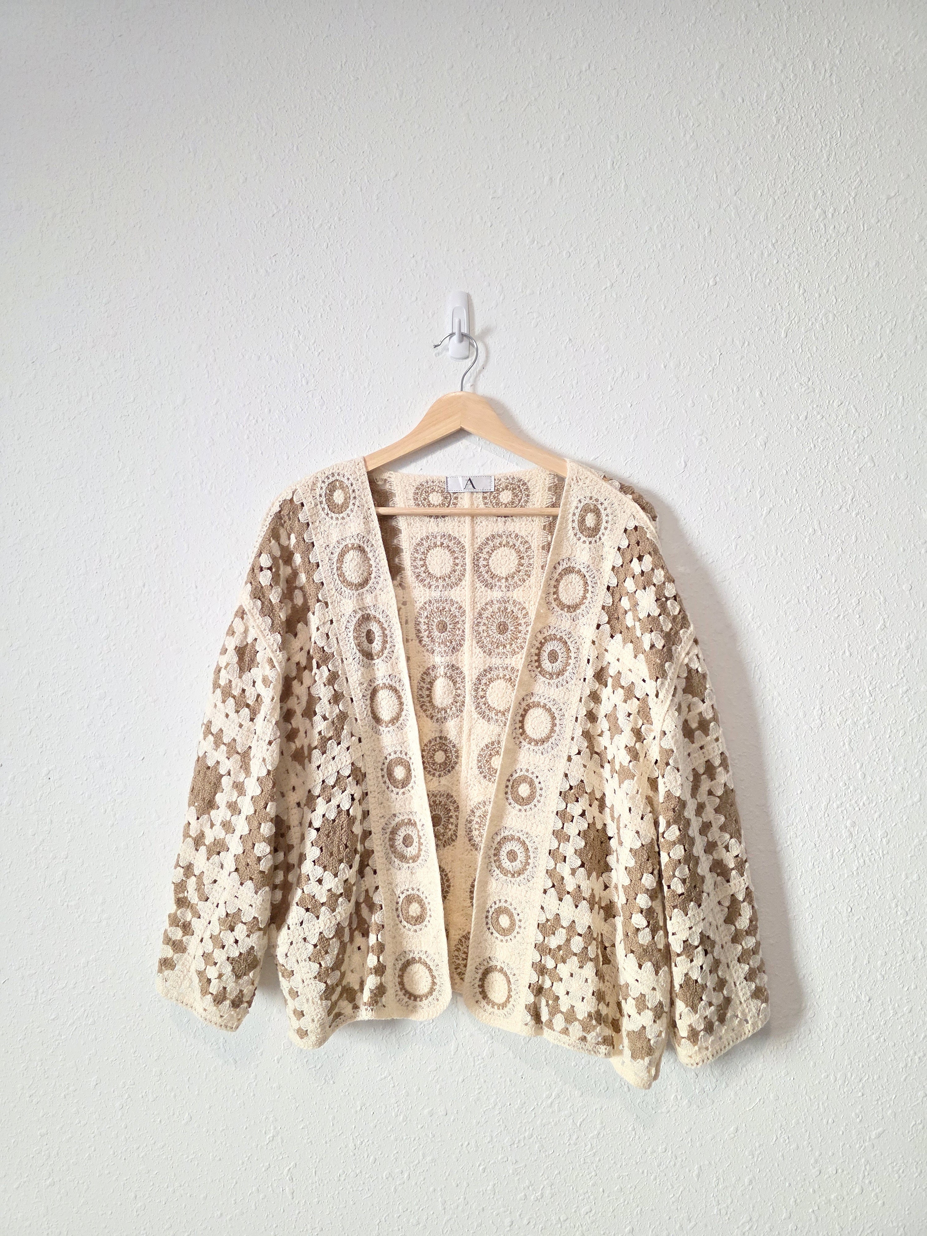 Neutral Granny Square Cardigan (OS)
