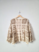 Neutral Granny Square Cardigan (OS)