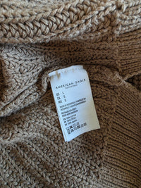 Brown Cotton Ribbed Sweater (L)