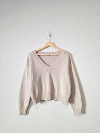 It Is Well LA Cotton V Neck Sweater (S)