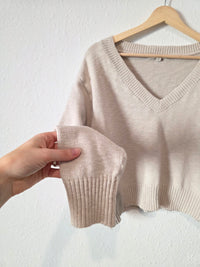 It Is Well LA Cotton V Neck Sweater (S)