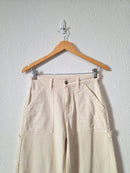 Ecru Baggy Wide Leg Jeans (2 short)