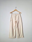 Ecru Baggy Wide Leg Jeans (2 short)