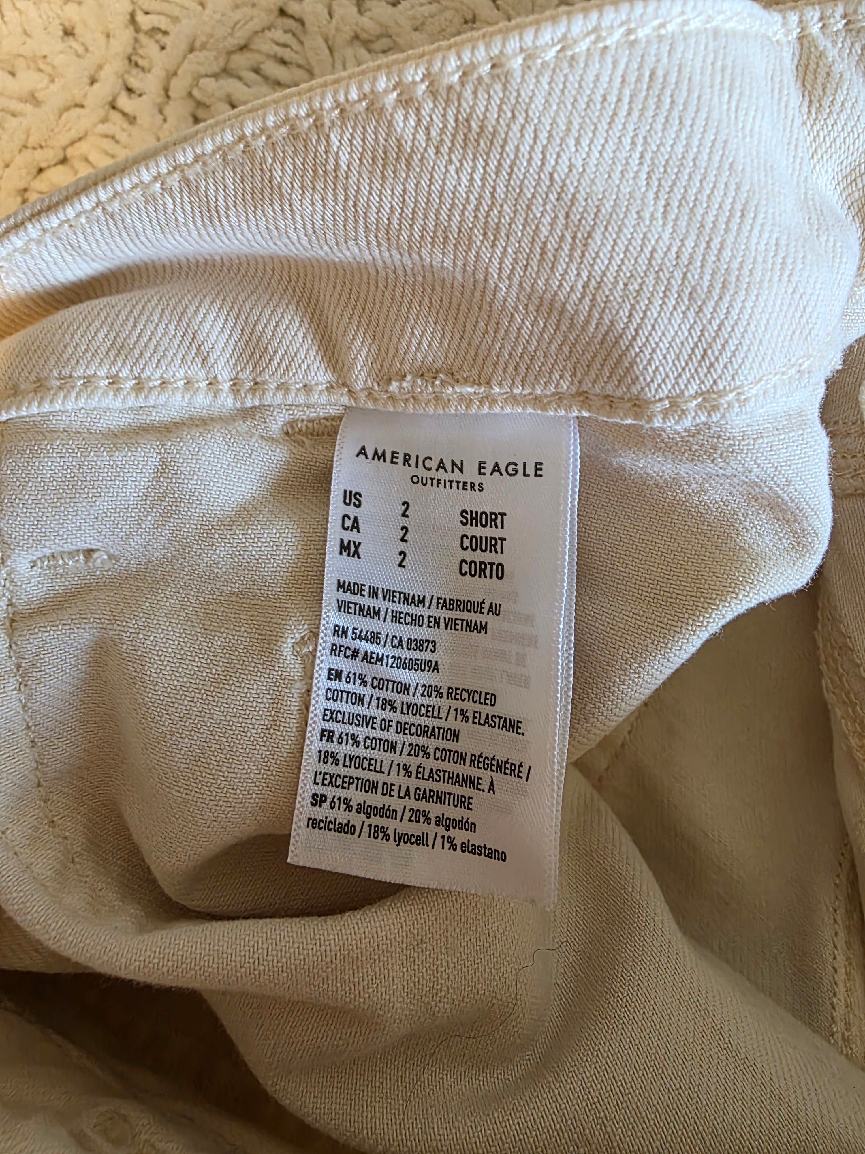 Ecru Baggy Wide Leg Jeans (2 short)