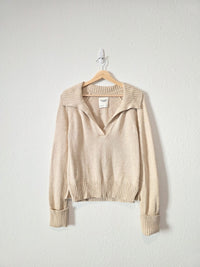 Abercrombie Neutral Collared Sweater (S)