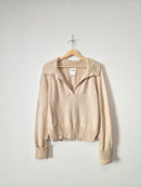 Abercrombie Neutral Collared Sweater (S)