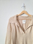Abercrombie Neutral Collared Sweater (S)