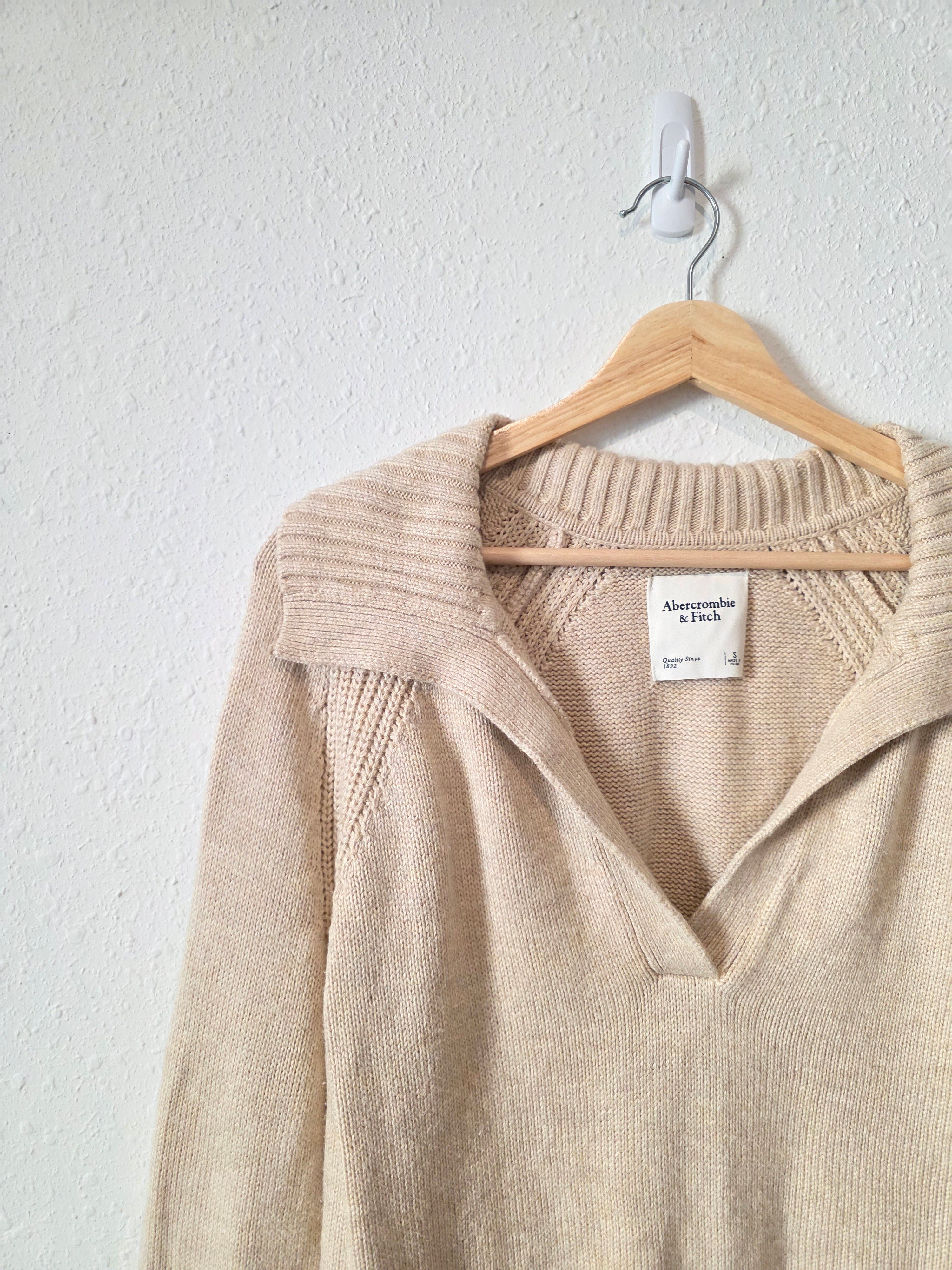 Abercrombie Neutral Collared Sweater (S)