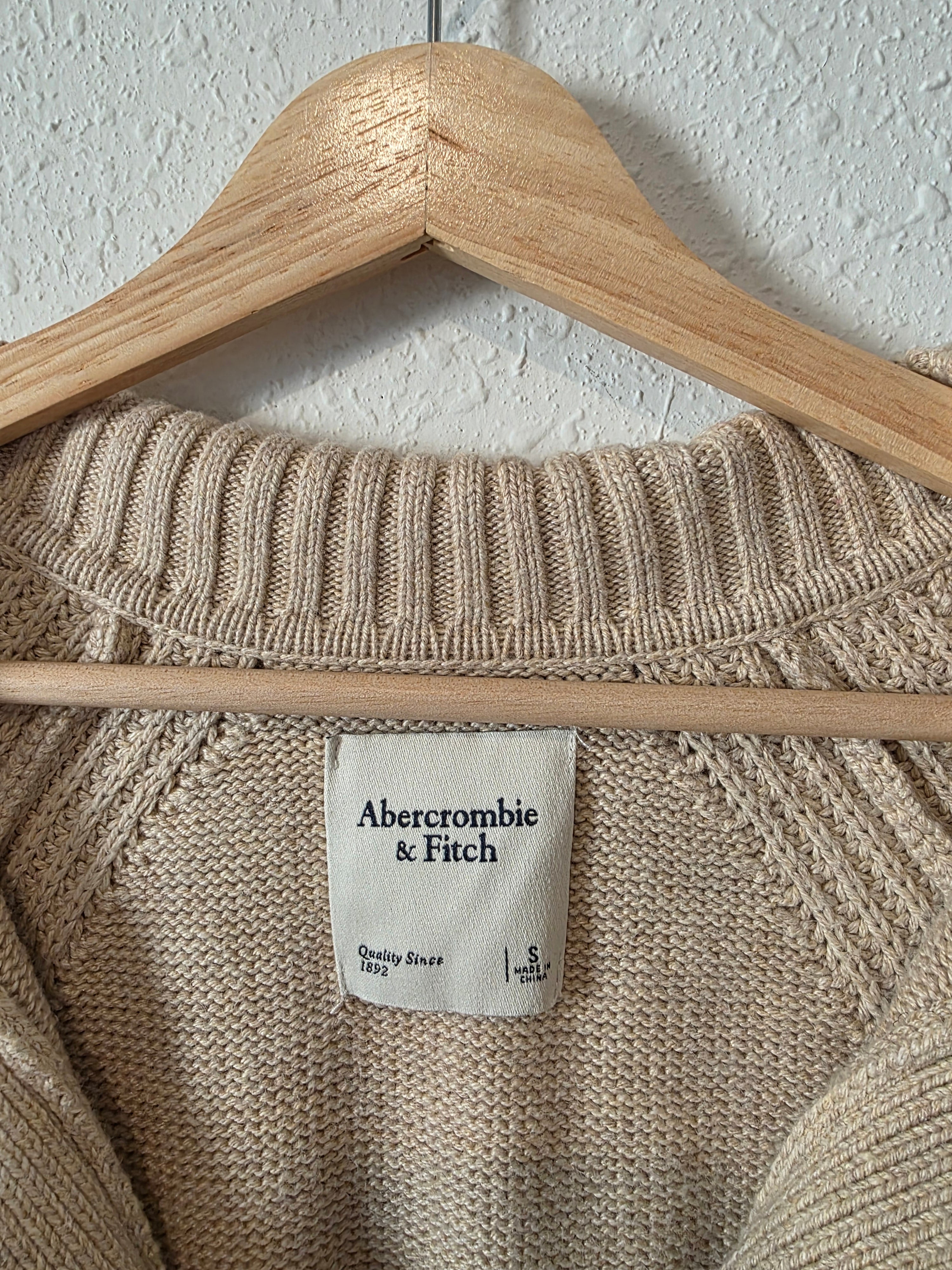 Abercrombie Neutral Collared Sweater (S)