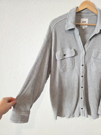 Aerie Oversized Waffle Shirt Jacket (S)