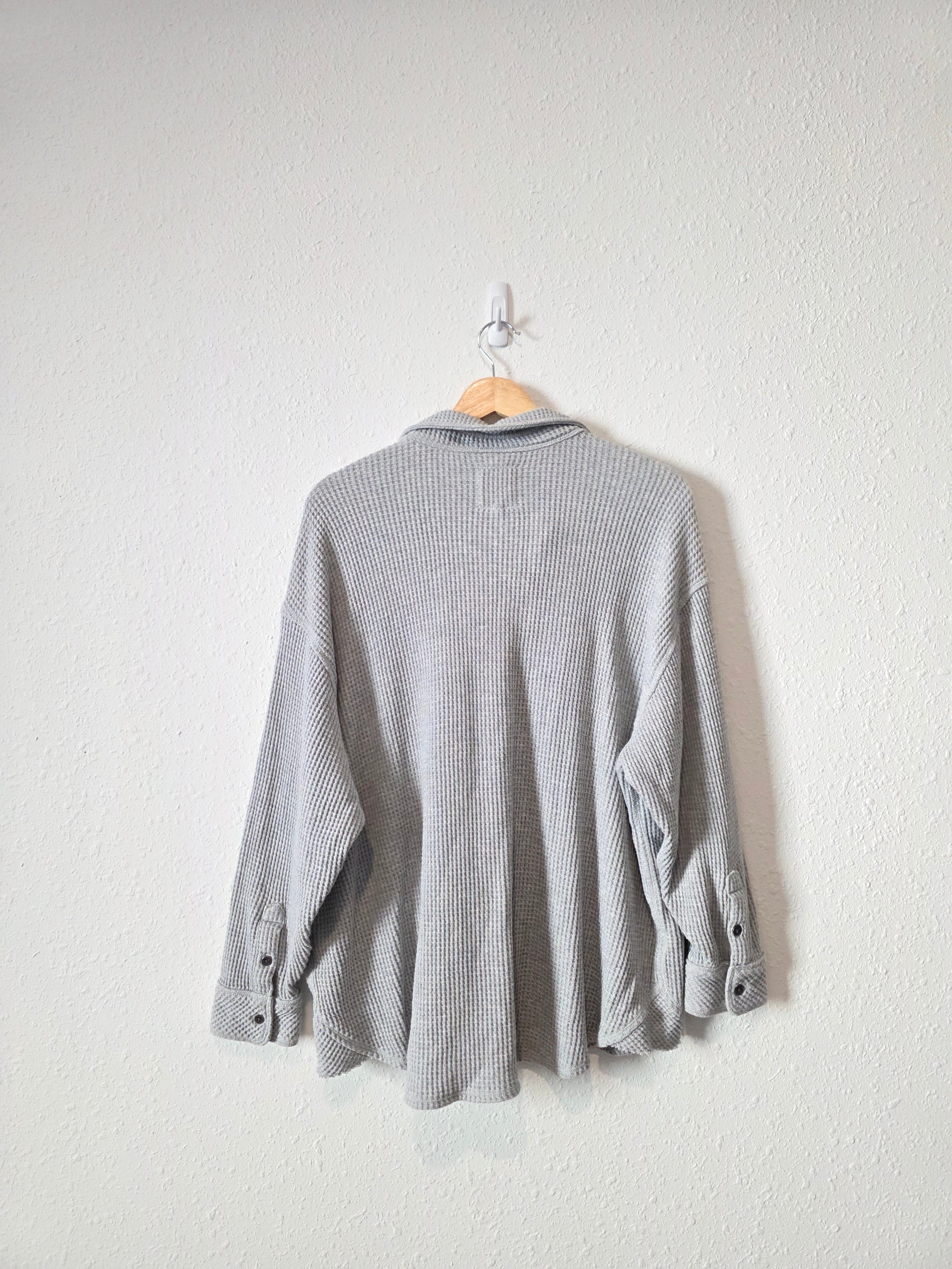 Aerie Oversized Waffle Shirt Jacket (S)