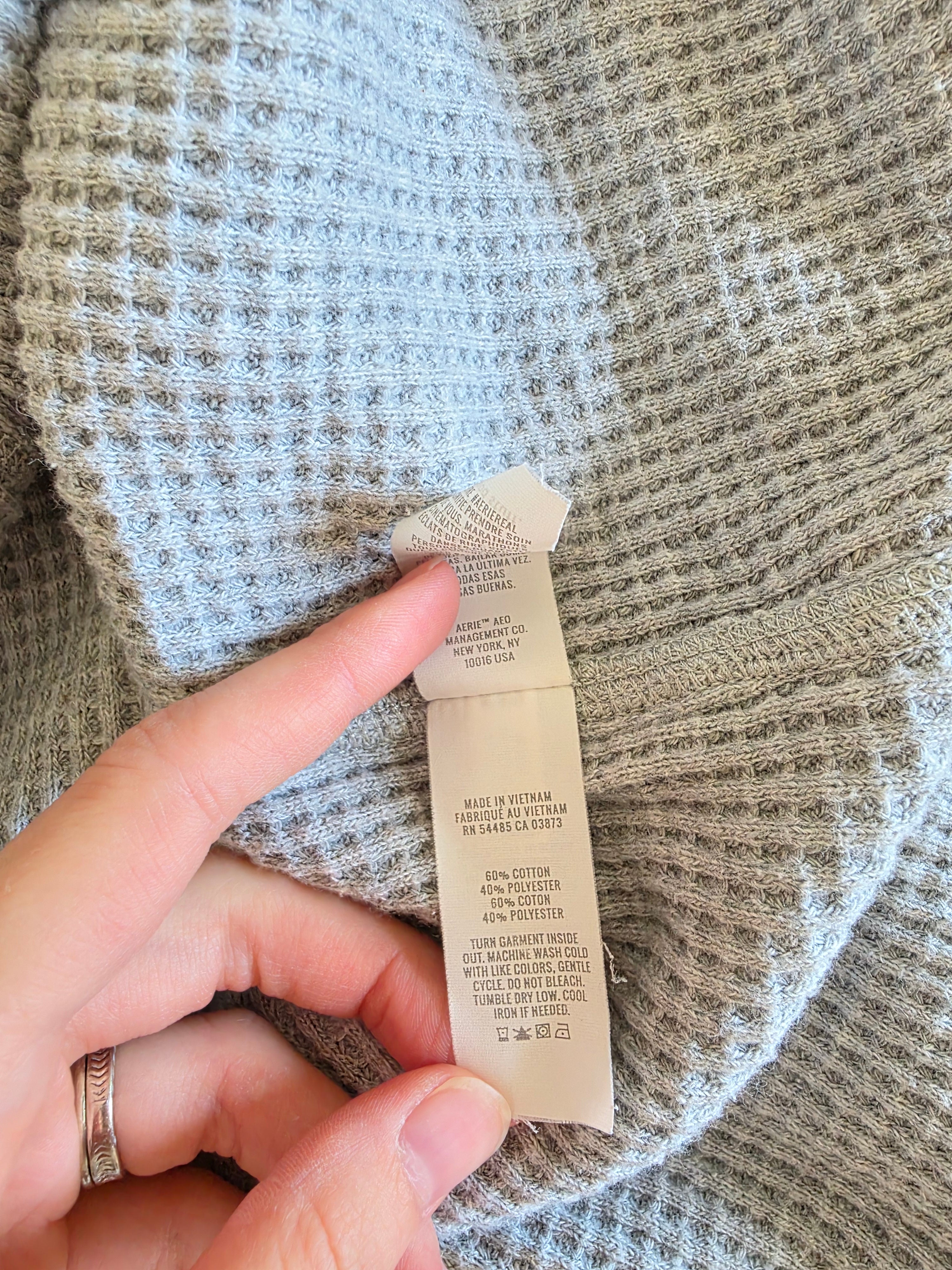 Aerie Oversized Waffle Shirt Jacket (S)
