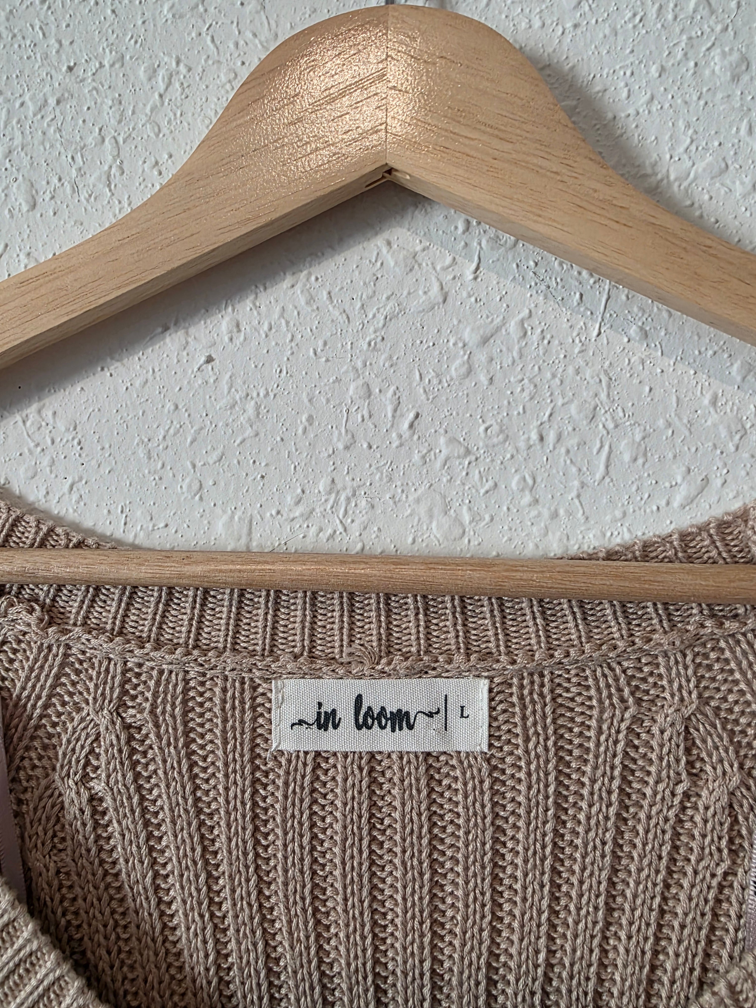 In Loom Ribbed Maxi Sweater Dress (L)