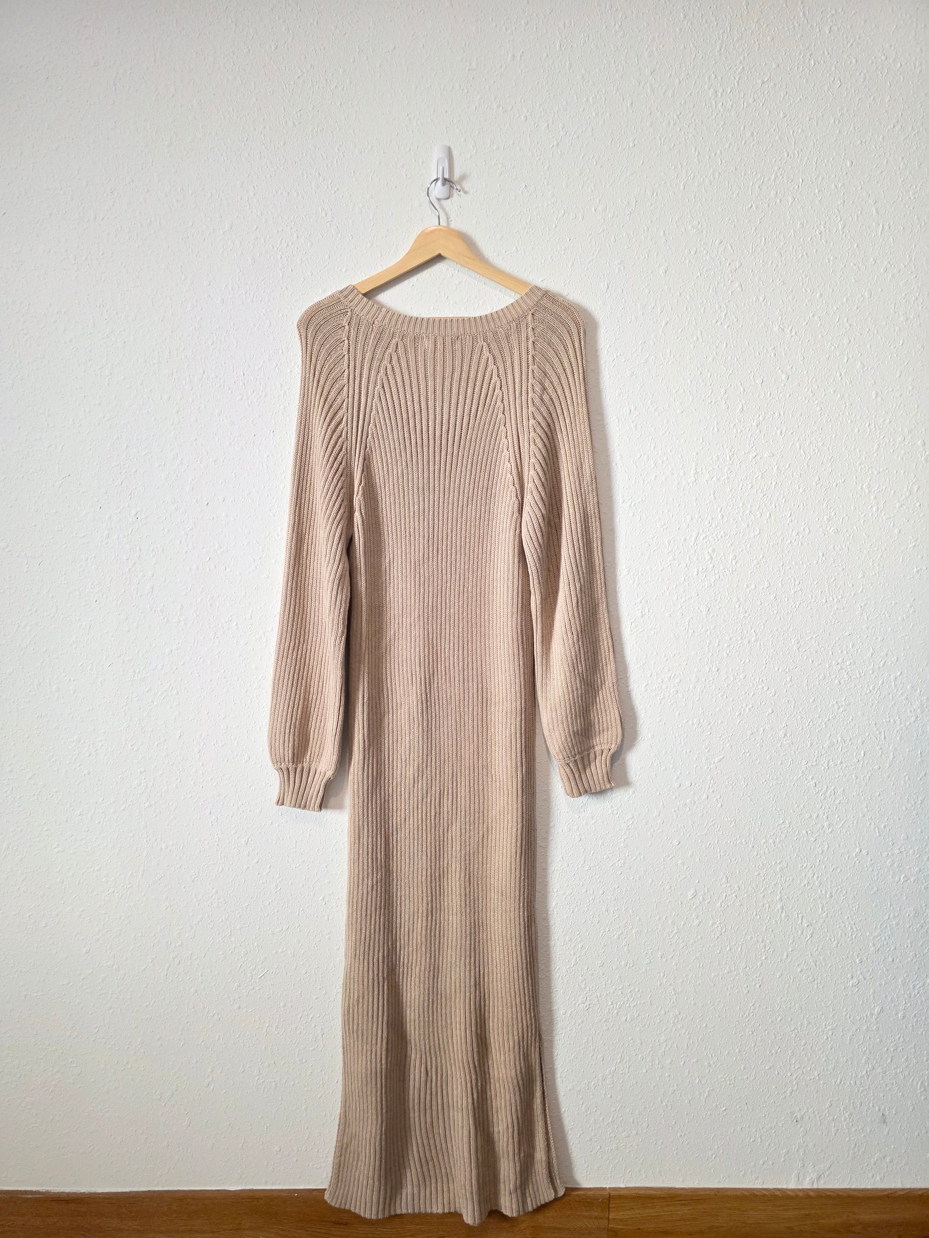 In Loom Ribbed Maxi Sweater Dress (L)