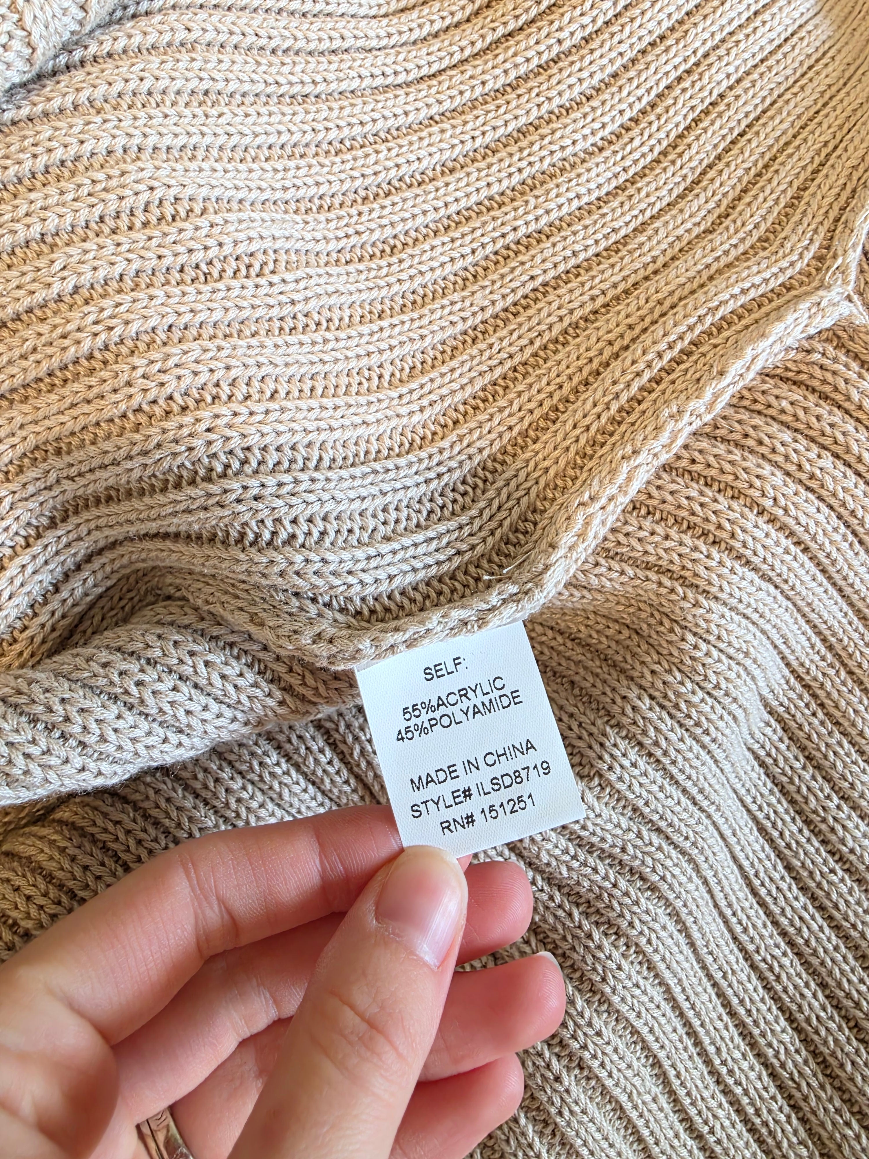 In Loom Ribbed Maxi Sweater Dress (L)