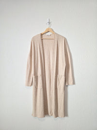 Carly Jean Long Ribbed Cardigan (S)