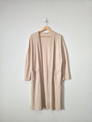 Carly Jean Long Ribbed Cardigan (S)