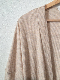 Carly Jean Long Ribbed Cardigan (S)