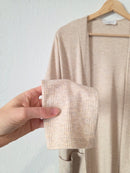 Carly Jean Long Ribbed Cardigan (S)
