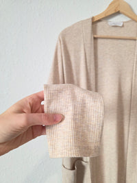 Carly Jean Long Ribbed Cardigan (S)