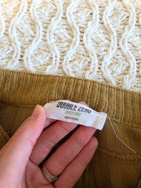 Chartreuse Wide Leg Cord Pants (L)