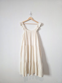 Mable Cream Gauze Midi Dress (M)