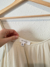 Mable Cream Gauze Midi Dress (M)