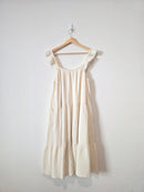 Mable Cream Gauze Midi Dress (M)