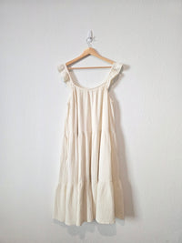 Mable Cream Gauze Midi Dress (M)