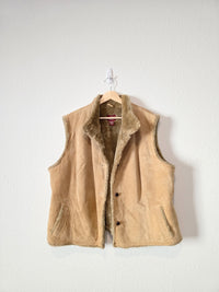 Vintage Eddie Bauer Leather Suede Vest (XXL)