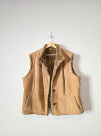 Vintage Eddie Bauer Leather Suede Vest (XXL)