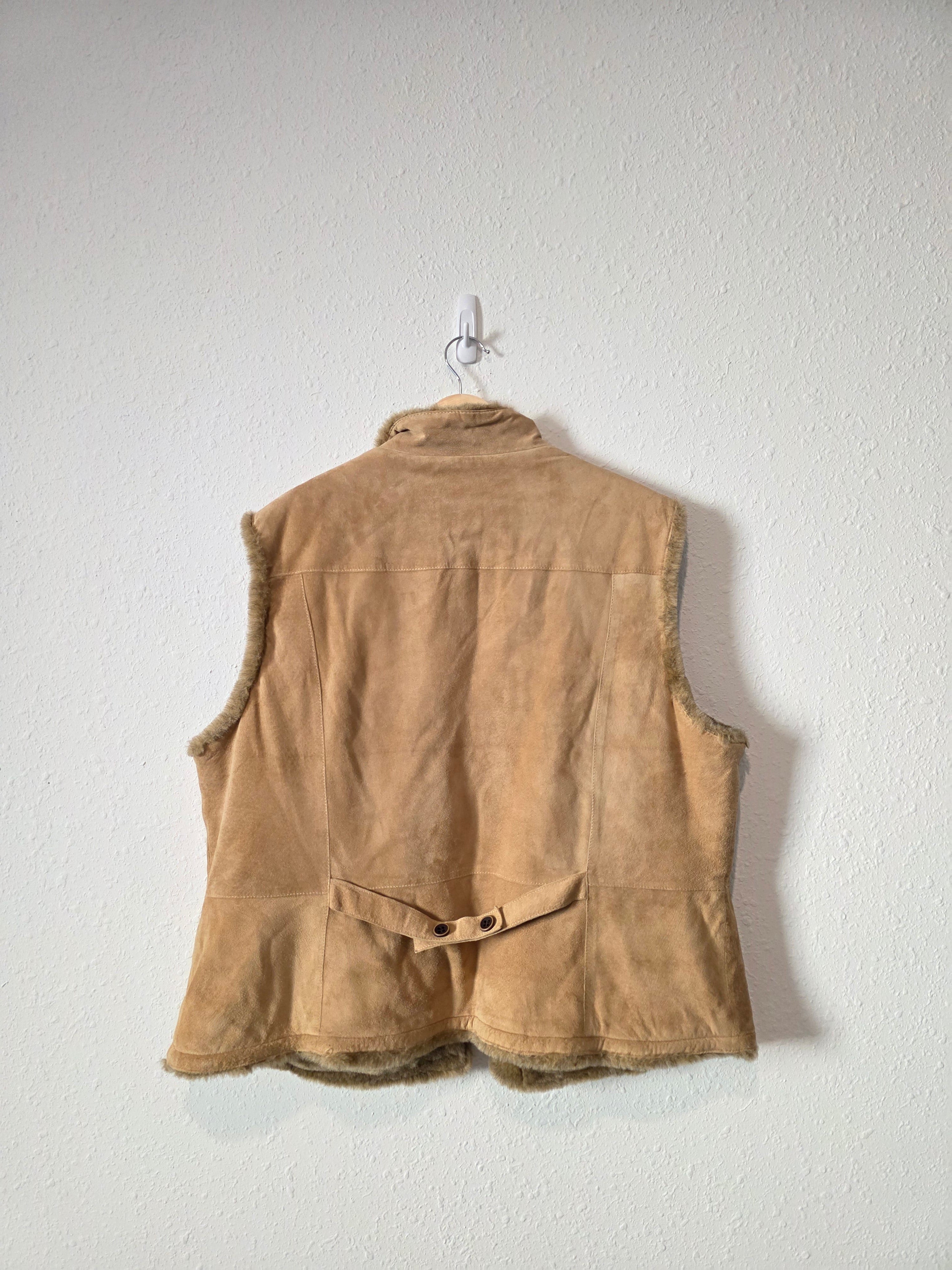Vintage Eddie Bauer Leather Suede Vest (XXL)