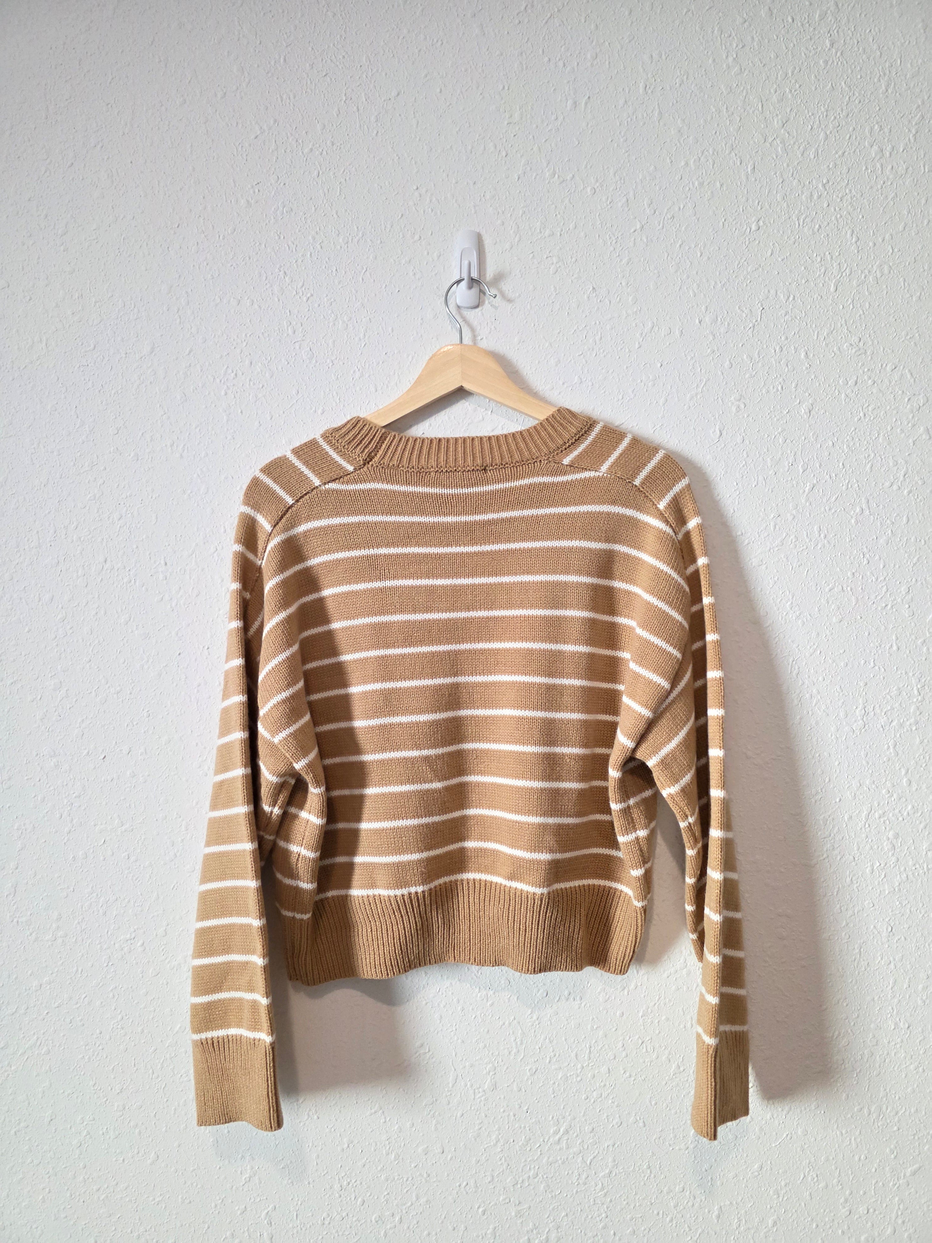 Tahari Striped Boxy Sweater (S)