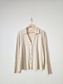 Banana Republic Oat Ribbed Top (L)