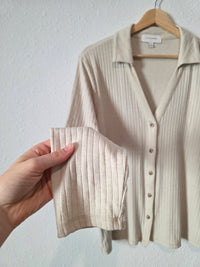 Banana Republic Oat Ribbed Top (L)