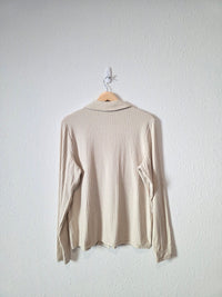 Banana Republic Oat Ribbed Top (L)