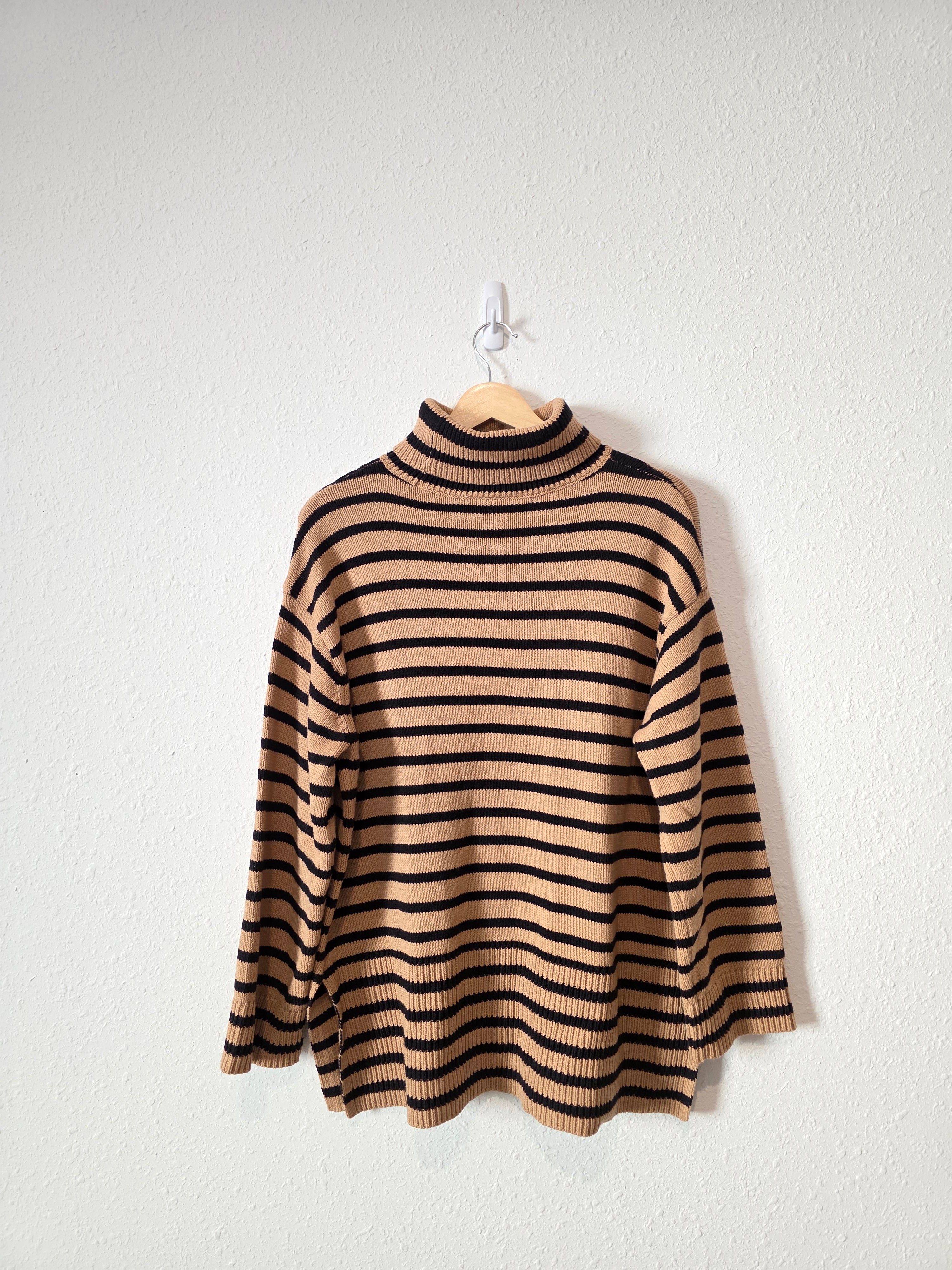 Loft Striped Turtleneck Sweater (M)