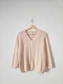 Vintage Talbots Cable Knit Cotton Cardigan (XS/S)
