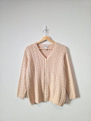 Vintage Talbots Cable Knit Cotton Cardigan (XS/S)
